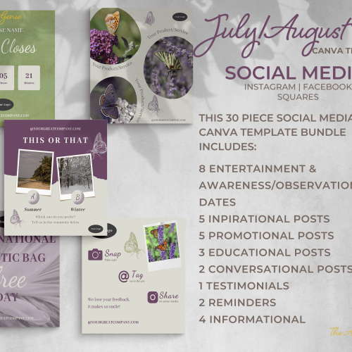 July & August Social Media Package